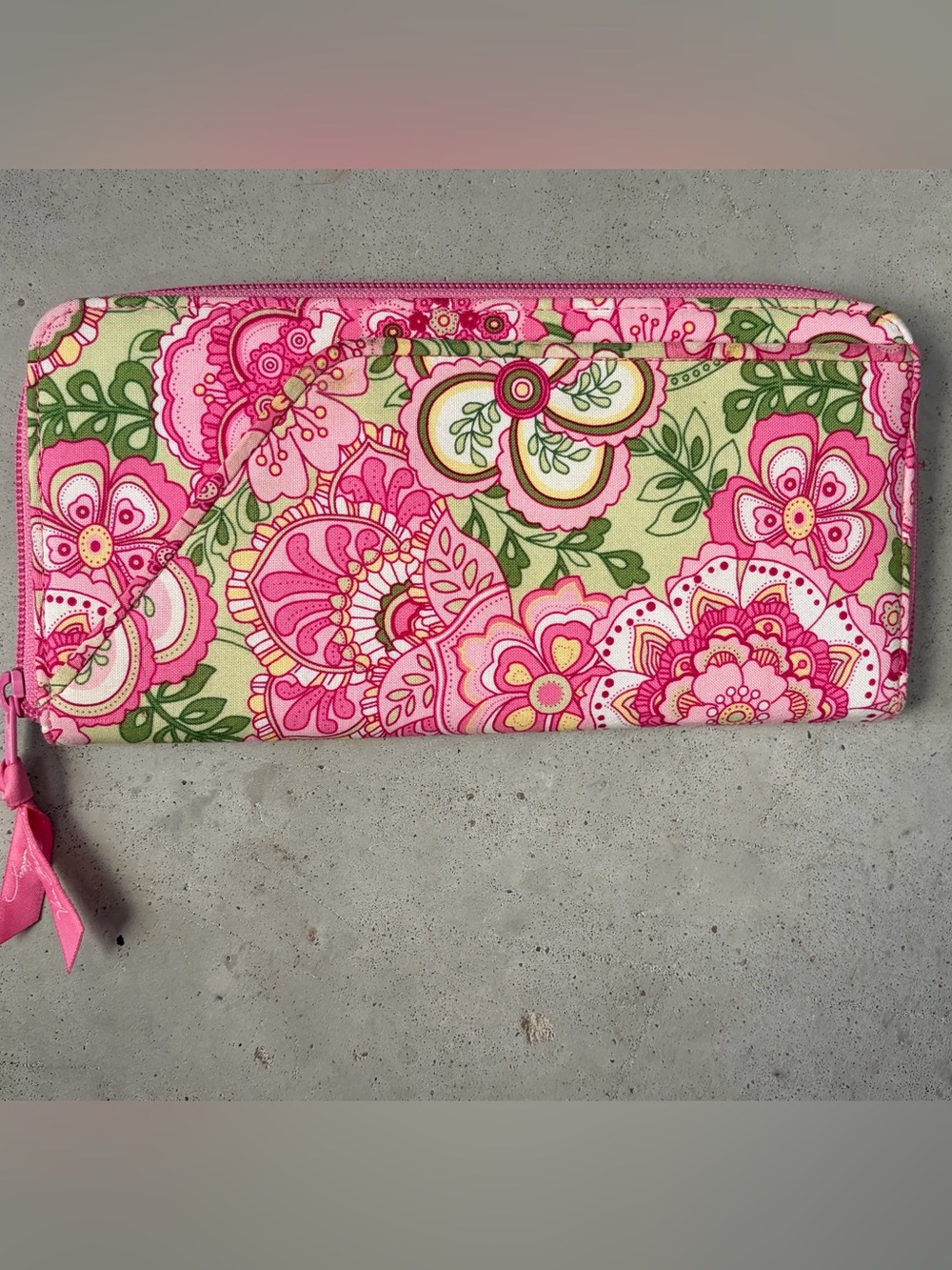 Vera Bradley Sipley Floral Zip Around Organizer Travel Wallet